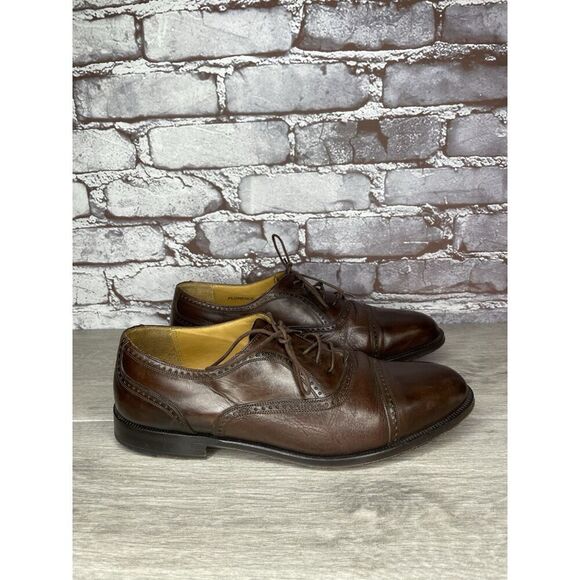 Mezlan Florence Brown Leather Cap Toe Oxford Lace Up Dress Shoes Men Sz 8.5W US main image 9